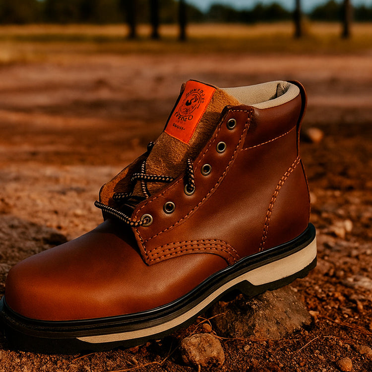 Botas Búfalo Azteca de piel para trabajo rudo con suela antiderrapante y envío a todo México.