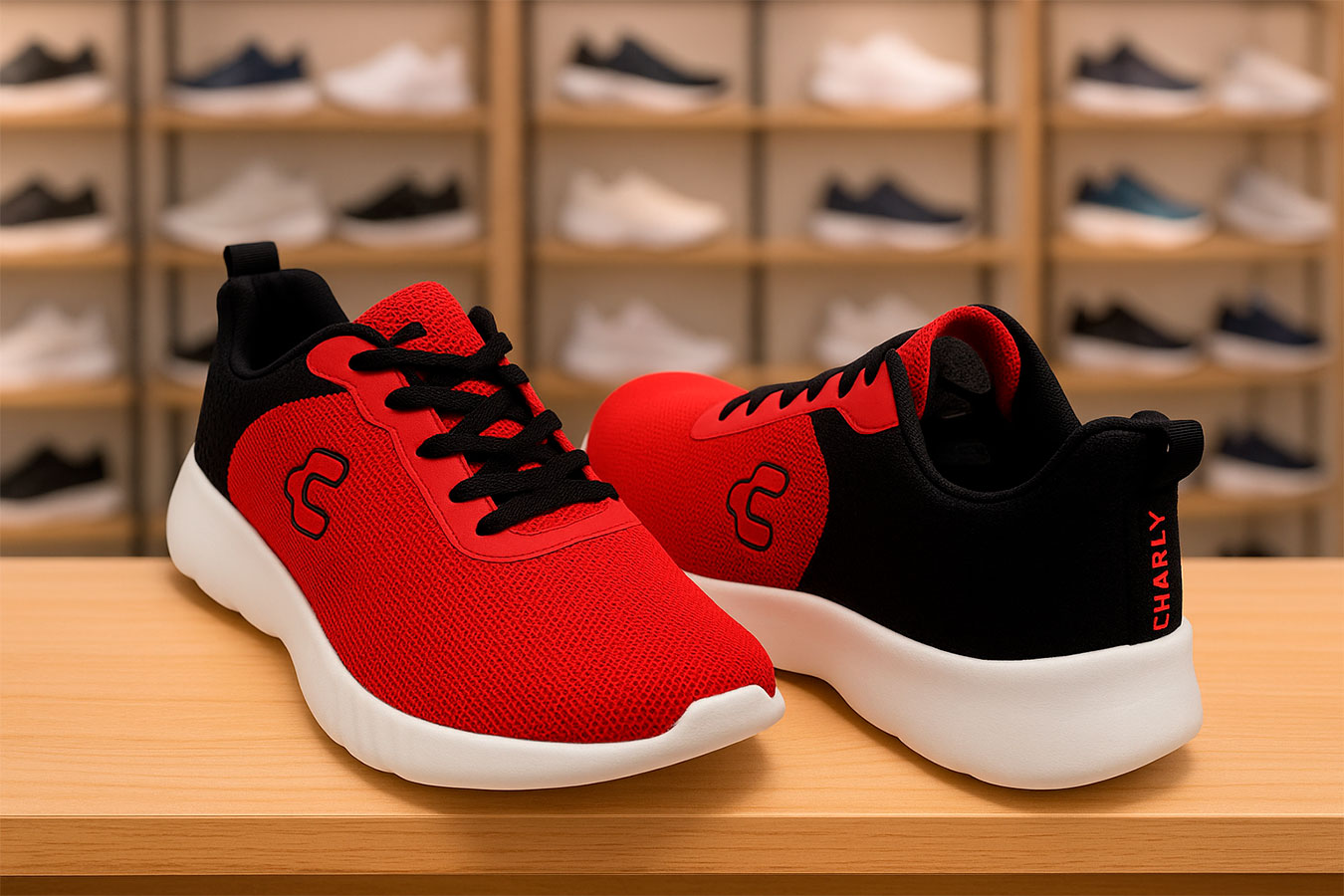 Tenis Charly Blanco con Rojo